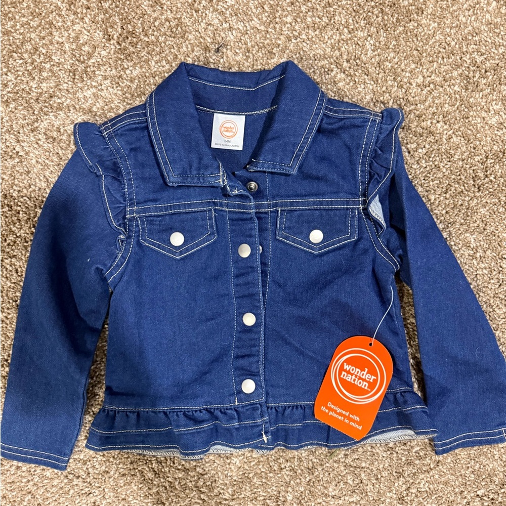 Wonder Nation Dark Blue toddler girls denim Jacket